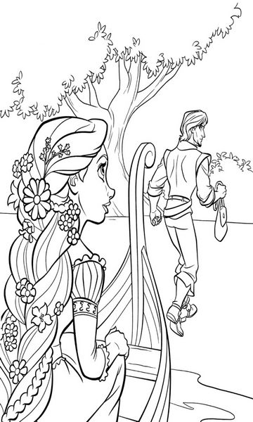 kolorowanka Zaplątani do wydruku malowanka coloring page Tangled Roszpunka Disney z bajki dla dzieci nr 24